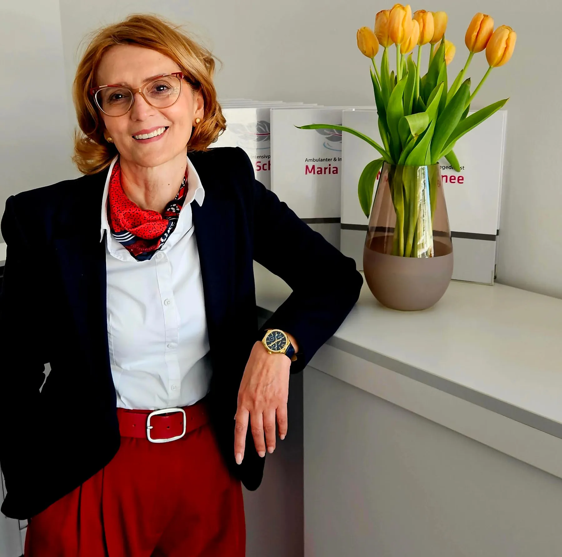 Unternehmensleitung von Maria Schnee am Empfang